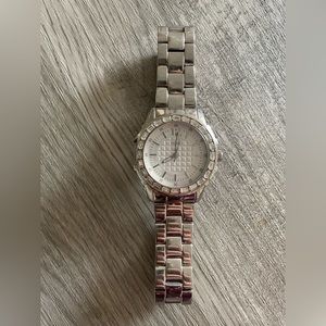 Guess Silver Tone Stainless Steel Watch